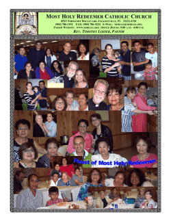 October 30, 2016 Bulletin - Most Holy Redeemer Catholic Church