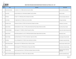directorio &oacute;rganos desconcentrados proceso electoral 2016