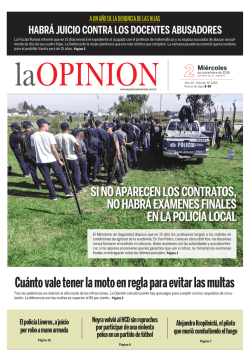 Tapa - La Opini&oacute;n Semanario