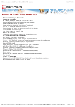 2 Festival de Teatro Cl&aacute;sico de Olite