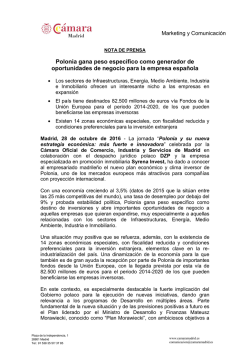 sobre comercio con Polonia en la C&aacute;mara de Comercio