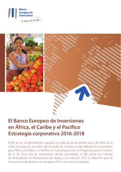 El Banco Europeo de Inversiones en &Aacute;frica, el Caribe y el Pac&iacute;fico