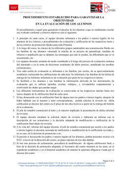 Objetividad evaluaci&oacute;n - CEIP P&Iacute;O BAROJA (M&Oacute;STOLES)