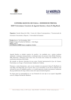 Concierto de Agust&iacute;n S&aacute;nchez y Santa Fe Big Band.