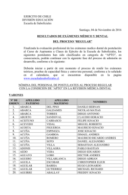 varones - Escuela de Suboficiales