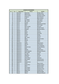 Listado de delegados Espacio Nacional