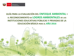 gu&iacute;a para la evaluaci&oacute;n del enfoque ambiental y el