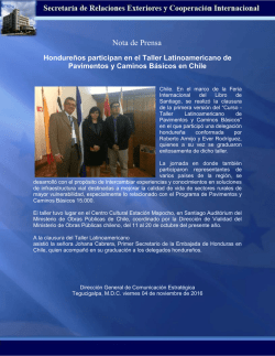 Hondure&ntilde;os participan en el Taller Latinoamericano de Pavimentos