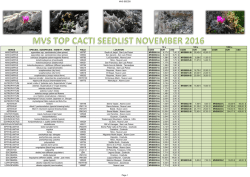 MVS SEEDS GENUS SPECIES , SUBSPECIES , VARIETY , FORM