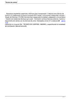 T&eacute;cnico de control