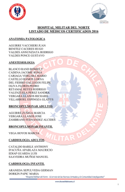 M&eacute;dicos Certificados - Hospital Militar del Norte