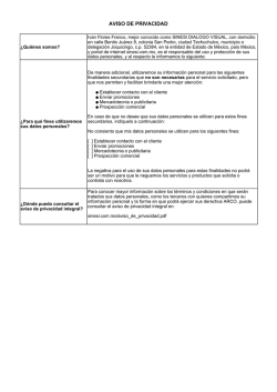 aviso de privacidad - Sinesi | Di&aacute;logo Visual