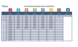 LISTA DE PRECIOS SISTEMAS ASPEL EN SUSCRIPCI&Oacute;N