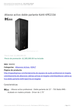 Altavoz activo doble parlante Kohlt KPE215A