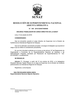 resoluci&oacute;n de superintendencia nacional adjunta operativa