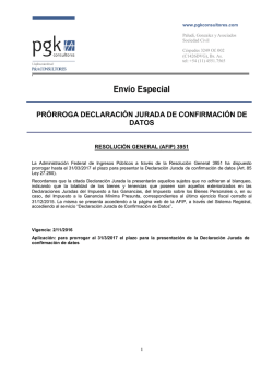 Env&iacute;o Especial PR&Oacute;RROGA DECLARACI&Oacute;N JURADA DE