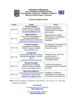 cronograma uicb 2016-Ib - FaCES UC