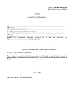 Expte. FACTUM n&ordm; 2016/001526 Expte. Registro Interno: 66/2016