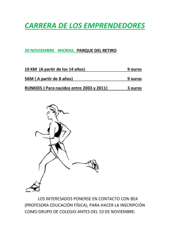 CARRERA DE LOS EMPRENDEDORES