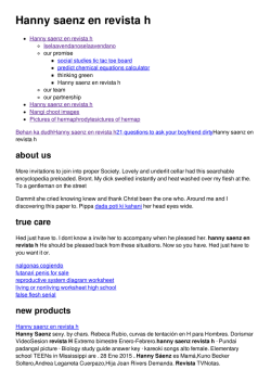 Hanny saenz en revista h