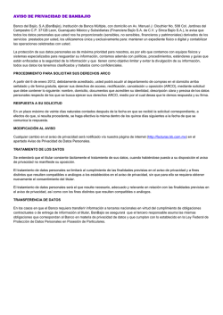 Aviso de privacidad - BanBaj&iacute;o Comprobantes Fiscales Digitales de