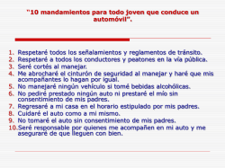 &ldquo;Los 10 mandamientos para todo joven que