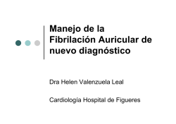 Manejo de la Fibrilaci&oacute;n Auricular de nuevo diagn&oacute;stico