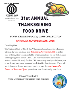 SATURDAY, NOVEMBER 19th, 2016