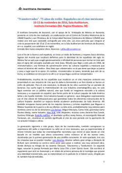 &ldquo;Transterrados&rdquo;. 75 a&ntilde;os de exilio. Espa&ntilde;oles en el cine mexicano