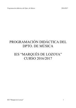 M&uacute;sica - IES Marqu&eacute;s de Lozoya