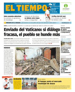 Enviado del Vaticano: si di&aacute;logo fracasa, el pueblo se