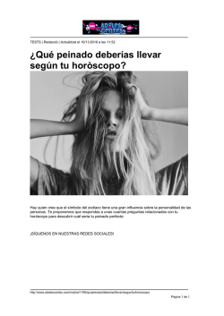 &iquest;Qu&eacute; peinado deber&iacute;as llevar seg&uacute;n tu hor&ograve;scopo?