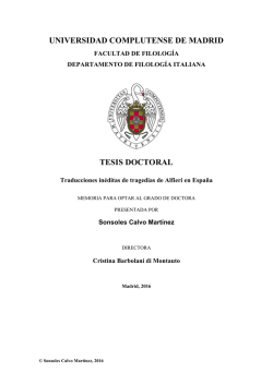 Traducciones in&eacute;ditas de tragedias de Alfieri en Espa&ntilde;a - E