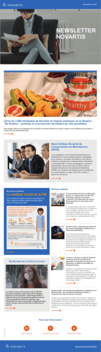 NEWSLETTER NOVARTIS