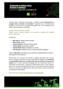 Cu&aacute;ndo: 10 de noviembre 18:00 h. D&oacute;nde: Centro Cultural