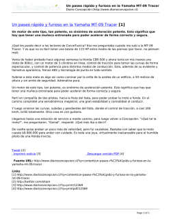 Un paseo r&aacute;pido y furioso en la Yamaha MT-09 Tracer