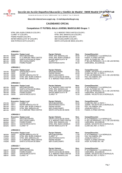 Calendario Juvenil FS - Club Salesianos San Miguel