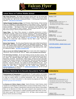Latest News at Tuffree Middle School Calendar Tuffree Facebook