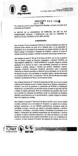 O 8 NOV 2016 - Universidad de Pamplona