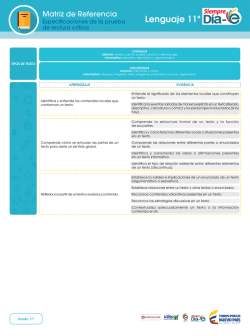 Lenguaje 11&ordm; - Colombia Aprende