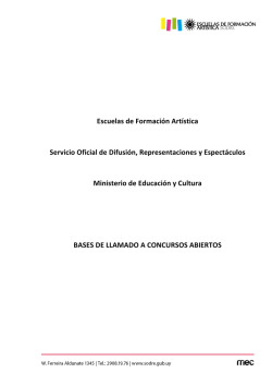Escuelas de Formaci&oacute;n Art&iacute;stica Servicio Oficial de Difusi&oacute;n