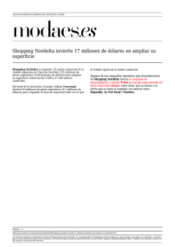 Shopping Nordelta invierte 17 millones de d&oacute;lares en