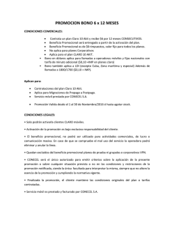 PROMOCION BONO 6 x 12 MESES