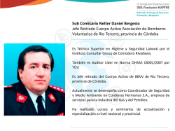 Sub Comisario Nelter Daniel Bergesio Jefe Retirado Cuerpo Activo