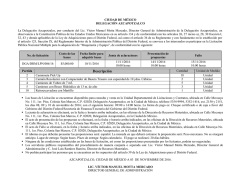 Convocatoria de la Licitaci&oacute;n P&uacute;blica Nacional para la adquisici&oacute;n