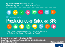 Invitaci&oacute;n IV Jornada de Prestaciones de Salud de BPS