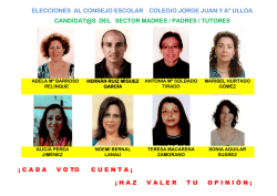 ELECCIONES AL CONSEJO ESCOLAR COLEGIO JORGE JUAN Y