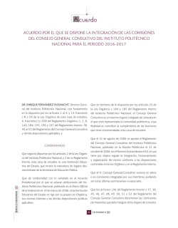 Acuerdo - Instituto Polit&eacute;cnico Nacional