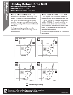 Holiday Detour, Brea Mall