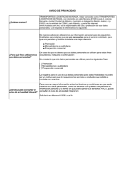 aviso de privacidad